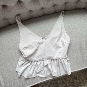 Kortni Jeane White v neck top size XL
